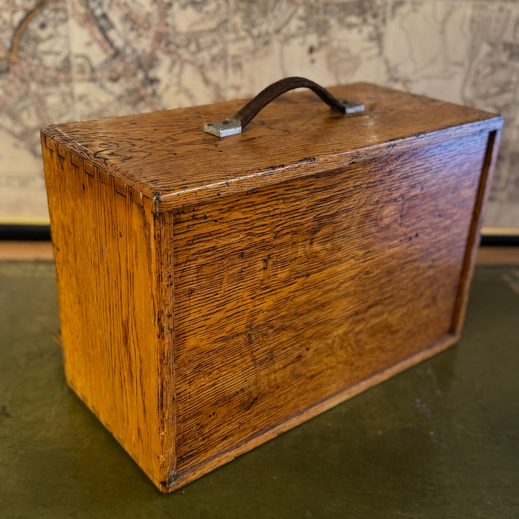 wooden filing drawers, vintage filing cabinet,  vintage desktop organiser, desktop drawers, dovetail joinery, dorking antiques, Surrey antiques, lockable desktop filing cabinet