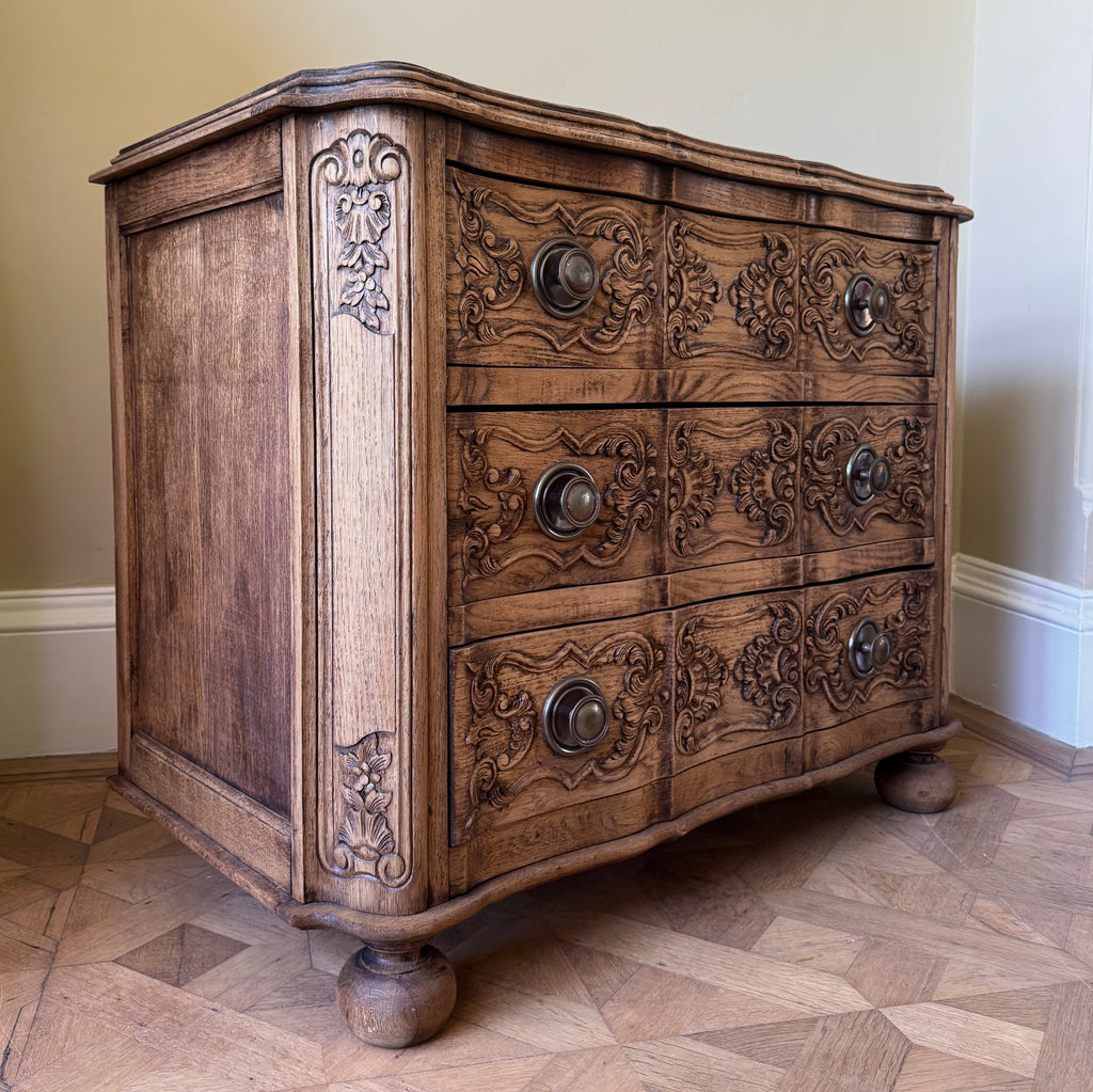 Wooden dresser with intricate carvings, french dresser
