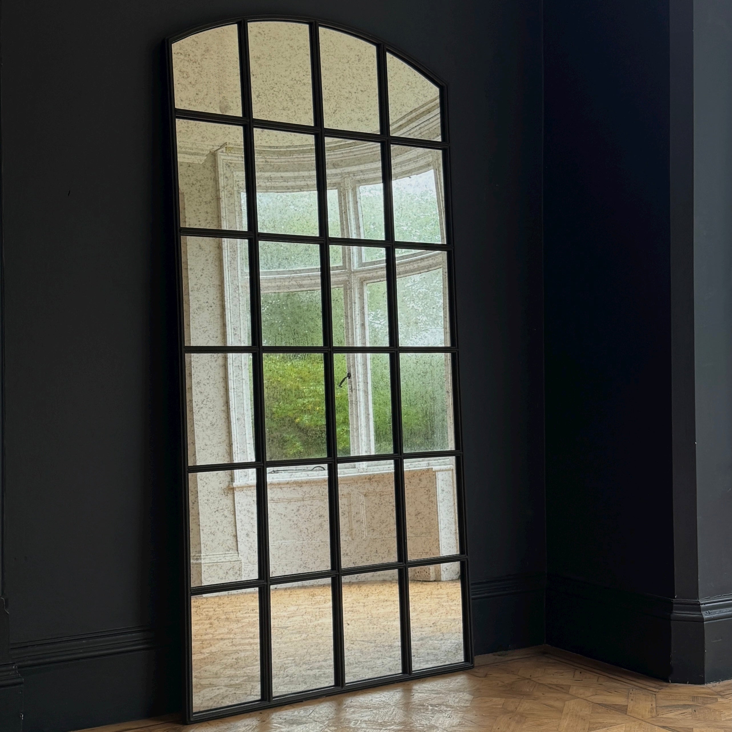 Window Frame Mirror Square Large Black Arched Window Frame Mirror – Sandrock House